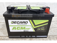 Аккумулятор 70Ah 12v, EN760 R+правий (278х175х190) (Словения, «DECARO»)
