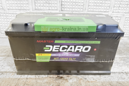 Аккумулятор 100Ah 12v, EN840 R+правий (353х175х190) (Словения, «DECARO»)