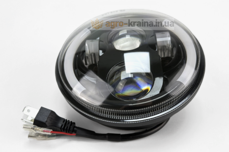 Фара-LED в корпус ФГ-304/305 МТЗ, ЮМЗ (ближний-дальний + поворот + ДХО, 40W, "полукольцо")