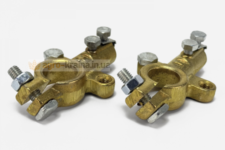 Клеммы аккумулятора усиленные латунь (комплект 2шт. плюс + минус) (Украина)