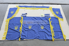 Шторы кабины МТЗ-80, 82 комплект (большая кабина) (синего цвета)