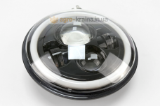 Фара-LED "цельный круг" (ближний-дальний + ДХО, 65W, ⌀ 178мм/7 дюймов)