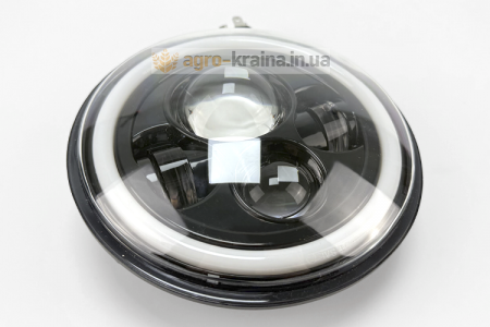 Фара-LED "цельный круг" (ближний-дальний + ДХО, 65W, ⌀ 178мм/7 дюймов)