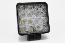 Фара-LED квадратная (широкий луч) (16 диодов, 48Вт, 12/24В, 108х125х52) АК2502