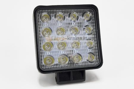 Фара-LED квадратная (широкий луч) (16 диодов, 48Вт, 12/24В, 108х125х52) АК2502 Фара-LED квадратная (широкий луч) (16 диодов, 48Вт, 12/24В, 108х125х52) АК2502