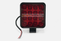 Фара-LED mini, красный свет, пластиковый корпус (16 диодов, 48Вт, 12В) АМ4751 