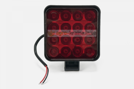 Фара-LED mini, красный свет, пластиковый корпус (16 диодов, 48Вт, 12В) АМ4751