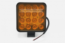 Фара-LED mini, оранжевый свет, пластиковый корпус (16 диодов, 48Вт, 12В) АМ4762