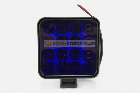 Фара-LED mini, синий свет, пластиковый корпус (16 диодов, 48Вт, 12В) АМ4763