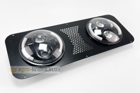 LED-фары МТЗ-80,82 в сборе с плитой (ближний-дальний + поворот + ДХО, ⌀ 14,6 см.)