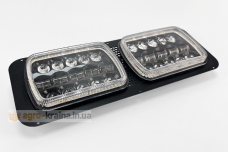 LED-фары МТЗ-80,82 в сборе с плитой (ближний-дальний + поворот + ДХО, 12,7 см х 17,8 см)